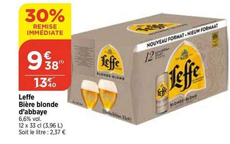 Promo Leffe Bière Blonde D abbaye 6 6 Vol chez Atac iCatalogue fr