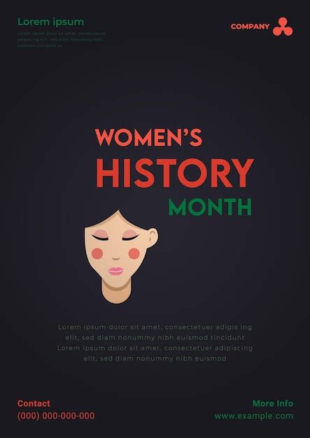 Premium Vector Womens History Month Womens Day Celebration Poster