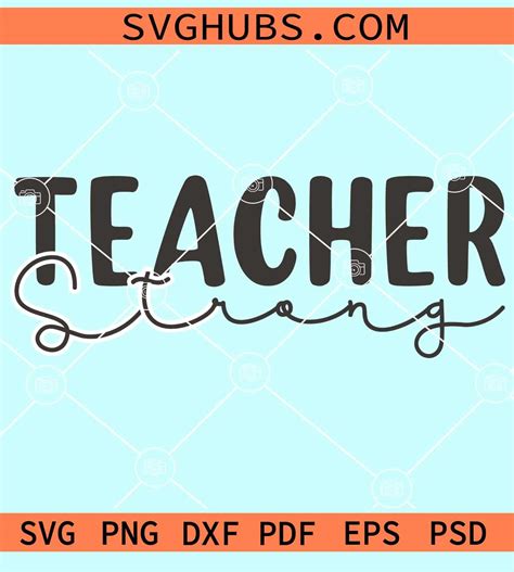 teacher strong svg teacher shirt svg   school svg school