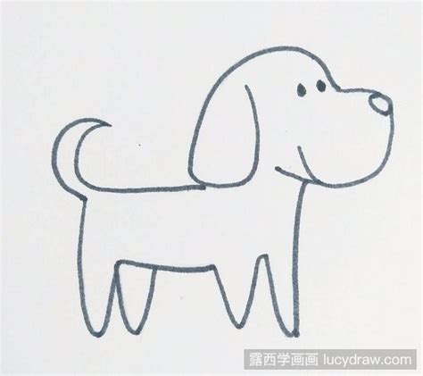 简笔画小狗的画法教程 露西学画画