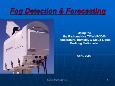 PPT - Fog Detection & Forecasting PowerPoint Presentation, free ... 