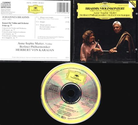 BRAHMS VIOLIN CONCERTO ANNE SOPHIE MUTTER HERBERT VON KARAJAN DGG CD EBay