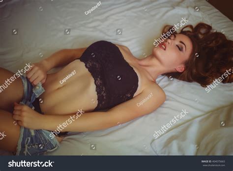 Beautiful Sexy Girl Long Hair Lingerie Stock Photo Shutterstock