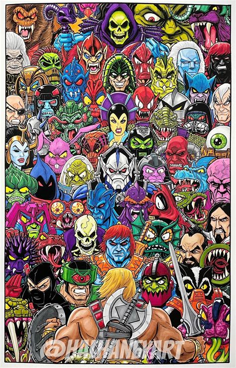 He Man Rogues Gallery X Fine Art Print Etsy