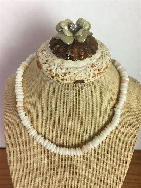 Vintage Puka Shell Necklace 16 Etsy