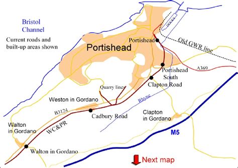 Portishead Area Map - WC&P Railway