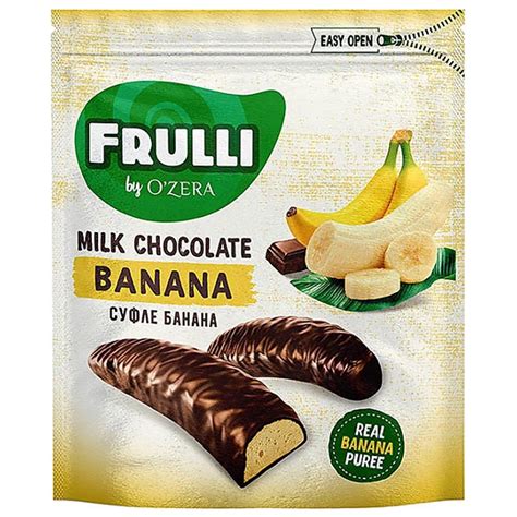 O'Zera, конфеты Frulli суфле банан в шоколаде, 125 г - купить с ...