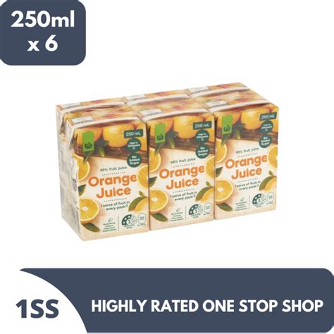 Woolworths Orange Juice 250ml X 6 Lazada Ph