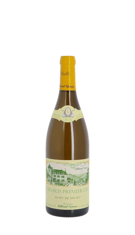 Domaine Billaud Simon Mont De Milieu 2021 Blanc Bourgogne Chablis 1er