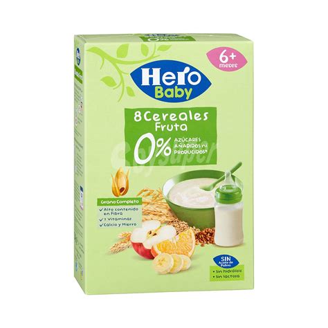 Hero Baby Papilla En Polvo 8 Cereales Con Fruta A Partir 6 Meses 0