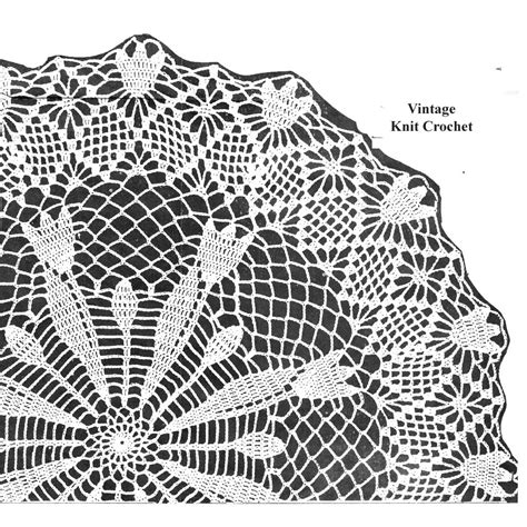 Crochet Tulip Doily Pattern Centerpiece 18 Inches Anne Cabot No 5764