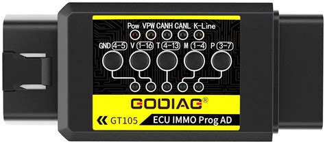 GODIAG GT105 ECU IMMO Prog OBD II Breakout Box ECU Connector Instructions