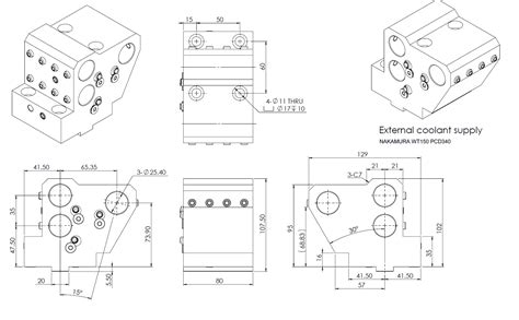 Nakamura Tome Bmt55 Triple Id Half Index 1 Inch Boring Bar Holder