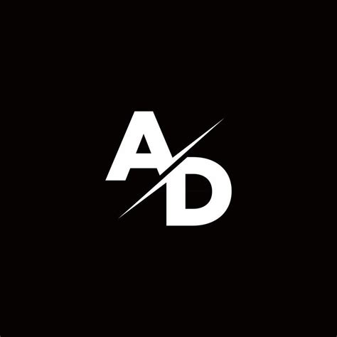 Ad Logo Letter Monogram Slash