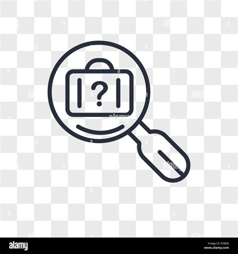 lost and found vector icon isolated on transparent background, lost and ...