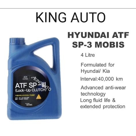 Hyundai Atf Sp Mobis L Auto Transmission Fluid Gear Oil Minyak