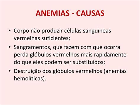 ANEMIA FERROPRIVA E HIPERBILIRRUBINEMIA Ppt Carregar