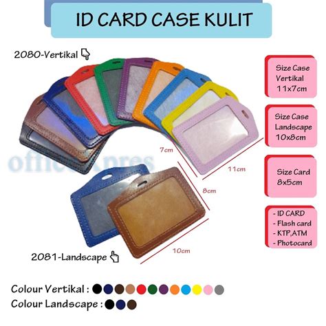 Jual ID Card Kulit Name Tag Kulit Card Holder Tempat Kartu Id