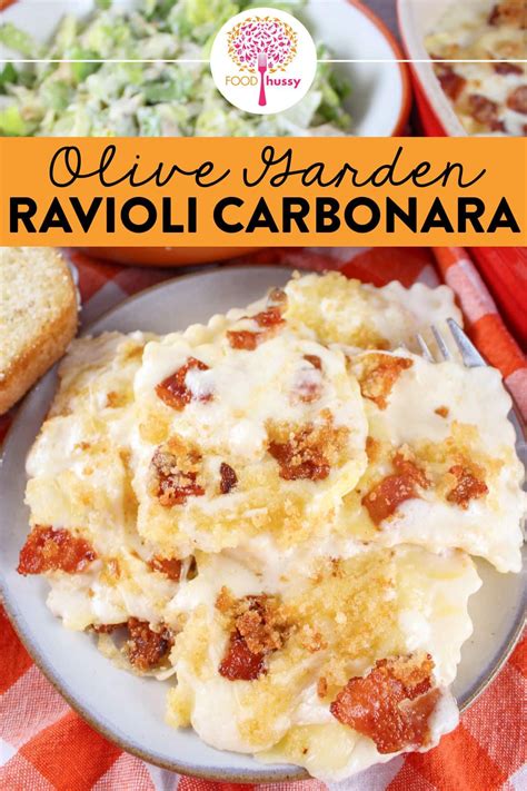 Olive Garden Ravioli Carbonara Recipe With Smoky Bacon