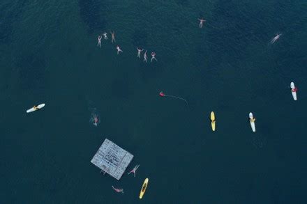 Swimmers Participate Annual Nude Winter Solstice Editorial Stock Photo