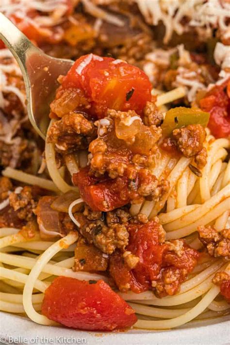 The Best Homemade Spaghetti Sauce Belle Of The Kitchen