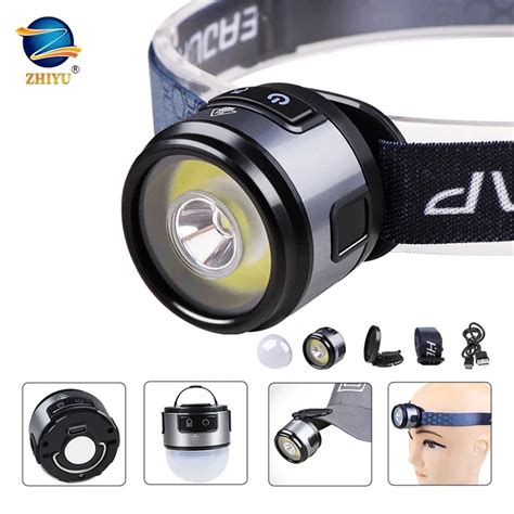 4 In 1 Mini Multifunction Xpg Cob Headlamp Rechargeable Usb C Cap Clip