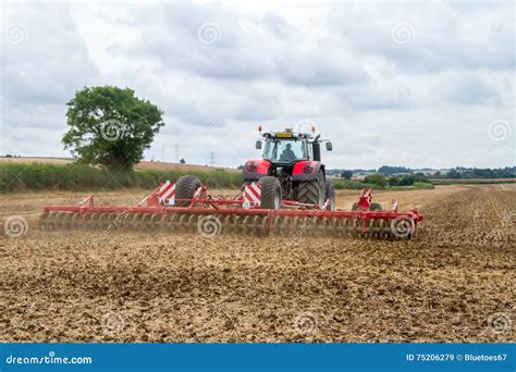 Modern Massey Ferguson Tractor Cultivating Field Editorial Stock Image Image Of Cultipress