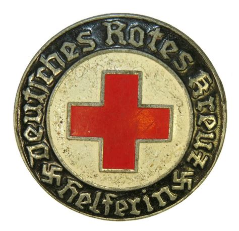 DRK Deutsches Rotes Kreuz Badge For Helferin NSDAP Non Combat