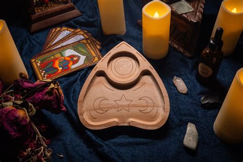 Solid Wood Ouija Planchette Rolling Tray Etsy