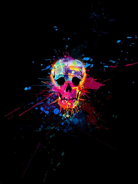 Free Download Colorful Skull Desktop Backgrounds 1024x1024 For Your