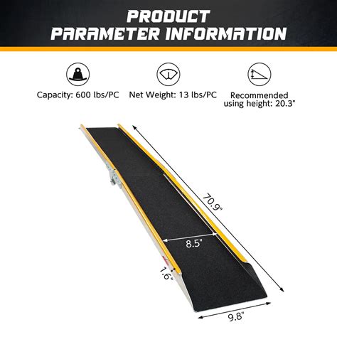 Snapklik.com : 71" Aluminum Loading Ramps For Pickup Trucks Trailers