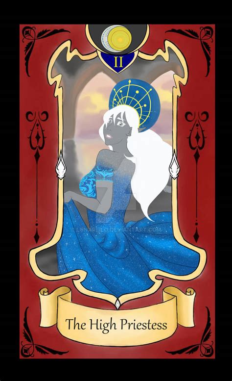 Tarot Card The High Priestess By Lunarlilo On Deviantart