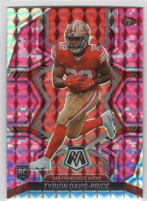 2022 Panini Mosaic Football Tyrion Davis Price Pink Camo Prizm RC 340