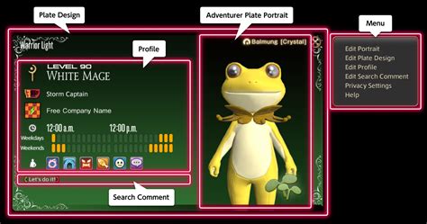 What Is The Adventurer Plate UI Guide FINAL FANTASY XIV The Lodestone