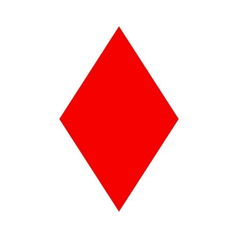 Diamond Playing Card Red Symbol Icon Isolated Vector Illustration