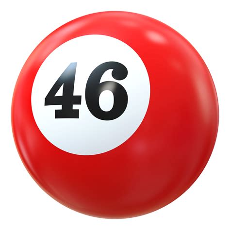 46 Number 3d Ball Red 36307655 Png