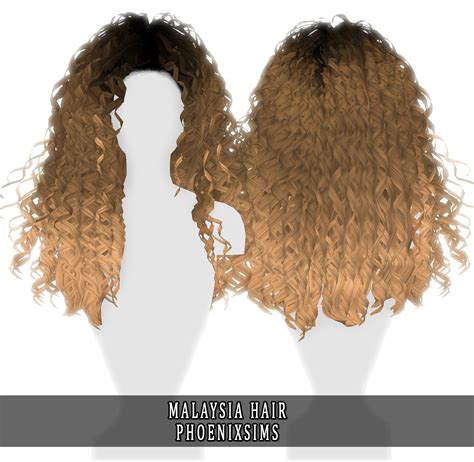 Phoenix Sims — Malaysia Hair 60 Swatches All Lods Hq Mod Sims 4