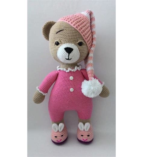 Pembe Uykucu Ay Uyku Arkada Amigurumi Organik Oyuncak