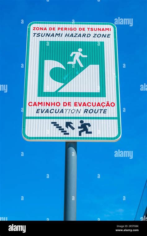 Portugal Lisbon Belem District Emergency Evacuation Sign In Case Of