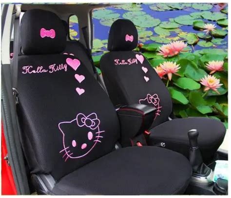 10pcs Black Pure cotton Cartoon Hello Kitty car seat cover Car Cushion ...