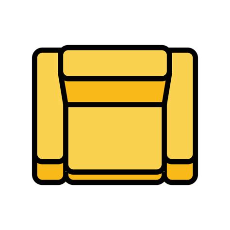 Chair Top View Color Icon Vector Illustration Vector Art At