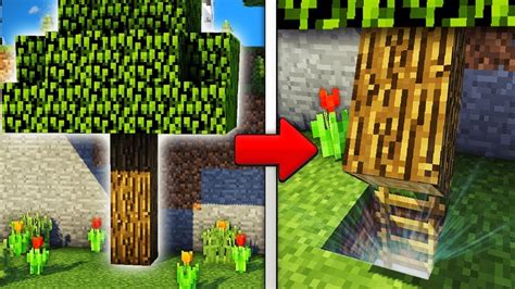 como hacer tu base secreta debajo de un árbol en minecraft tutorial