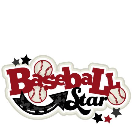 Baseball Star SVG Scrapbook Title Baseball Svg Title Baseball Svg Cut