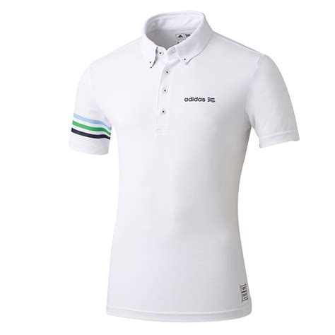 Adidas Mens Golf Clothes Golf T Shirt Male Short Sleeve Polo Shirt Moisture Absorption And