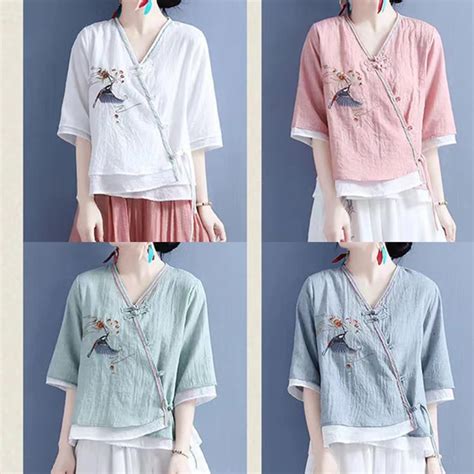 Chinese Style Clothing Women Ladies Chinese Traditional Tops