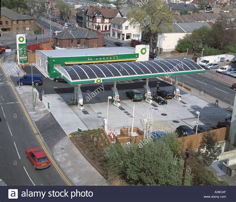 Bp Petrol Station With Solar Roof Brighton Uk Stock Photo 236719 Alamy