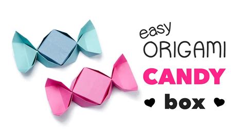 Easy Origami Candy Box Tutorial Diy Paper Kawaii Youtube