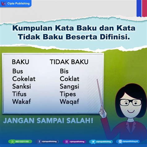 Kumpulan Kata Baku Dan Kata Tidak Baku Beserta Difinisi Cipta