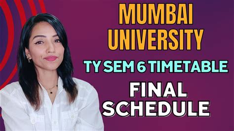 Mumbai University Ty Sem 6 2023 Final Exam Timetable Kt Exam Sem 5