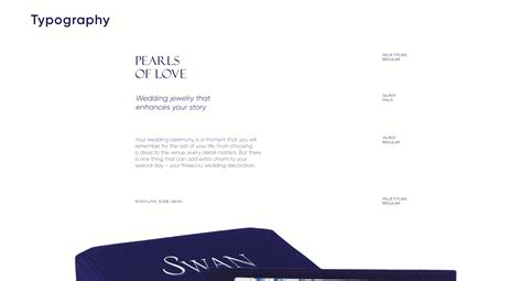swan brand identity  wedding jewelry  behance